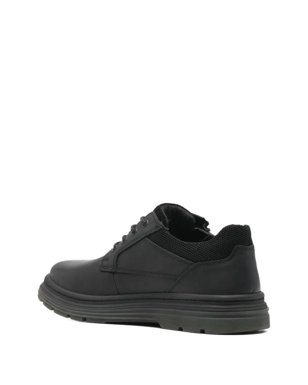 Bugatti Black Zip Leather Derby Shoes for men