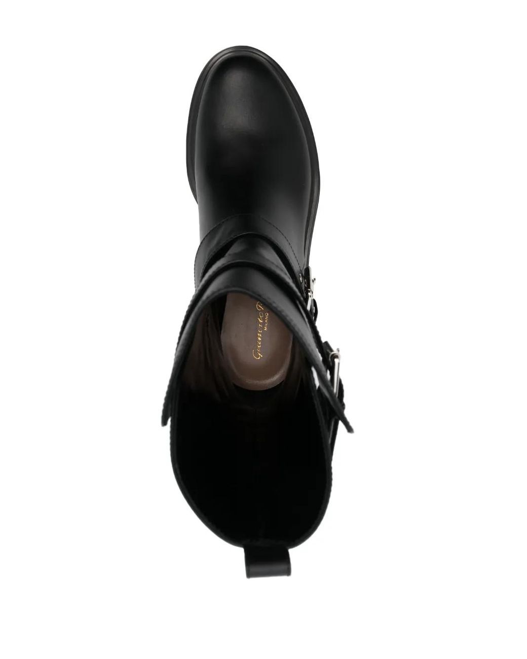 Gianvito Rossi Black Amphibian Buckle Ankle Boots