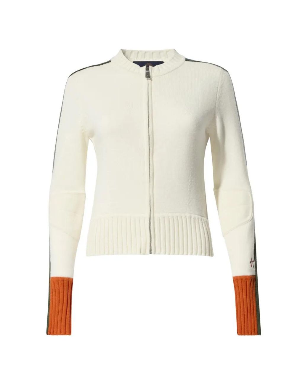 Perfect Moment White Camille Merino Wool Knit Cardigan