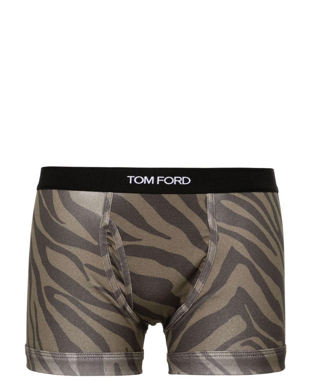 Tom Ford Zebra-print Cotton Briefs in Black for Men