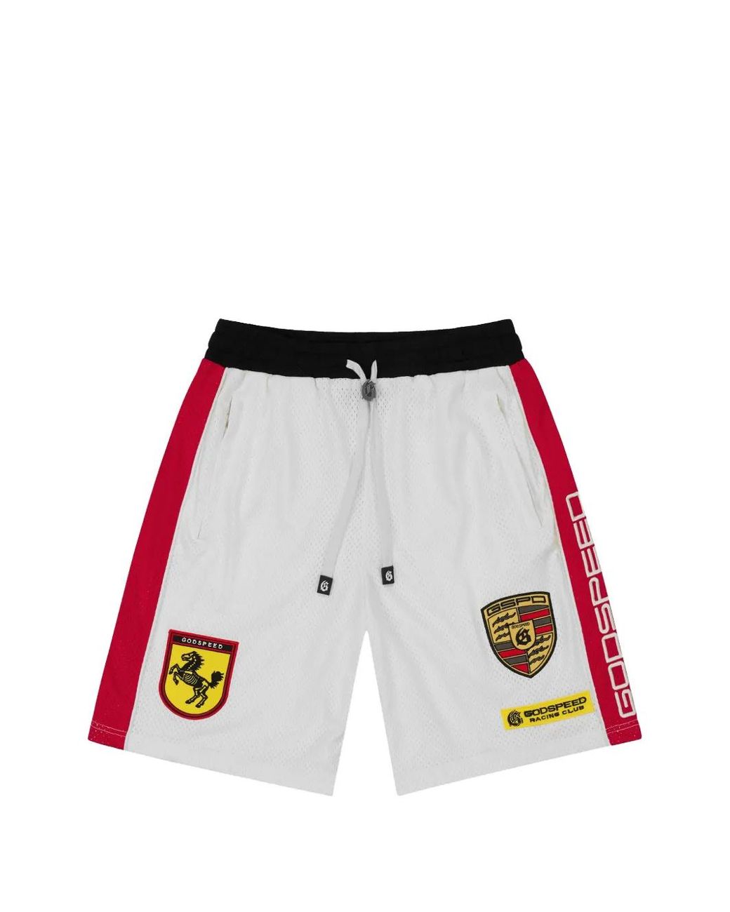 Godspeed Red Logo-Patch Shorts for men