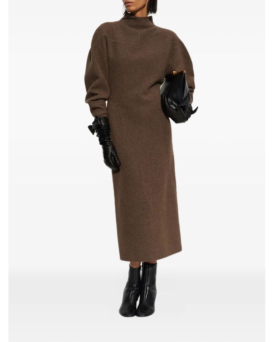 Max Mara Natural Wool And Cashmere Jersey Dress