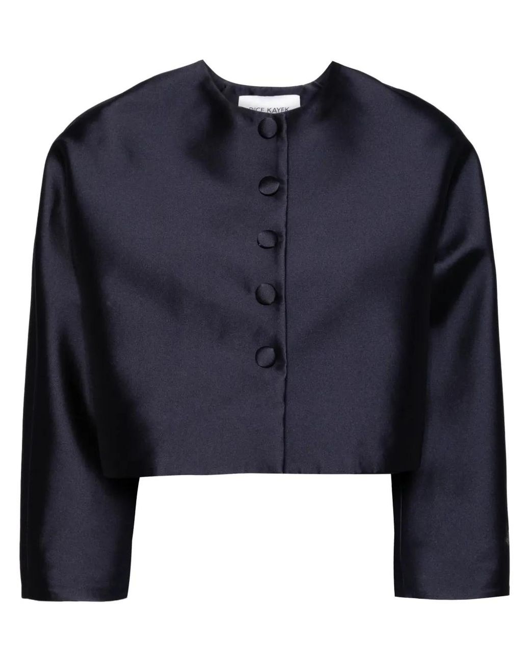 Dice Kayek Blue Cropped Jacket