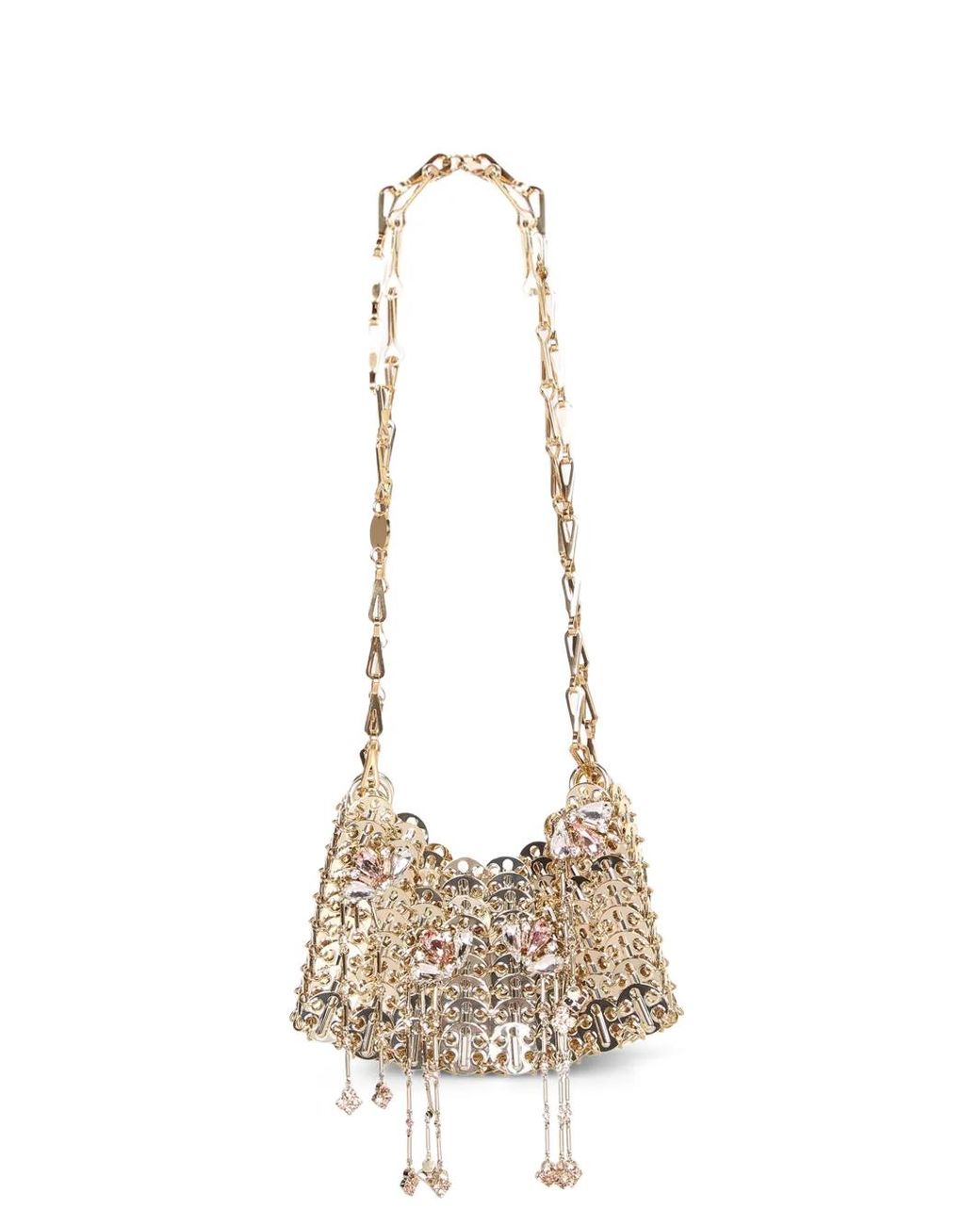 Rabanne Natural 1969 Crystal-Embellished Chainmail Shoulder Bag