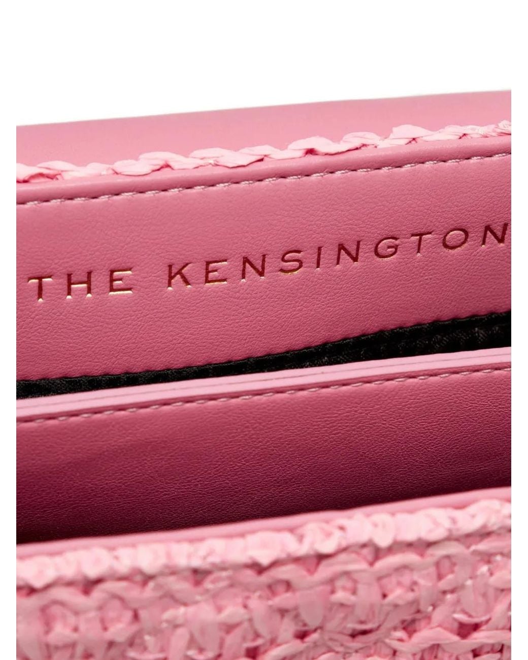 Kurt Geiger Pink Raffia Kensington Bag