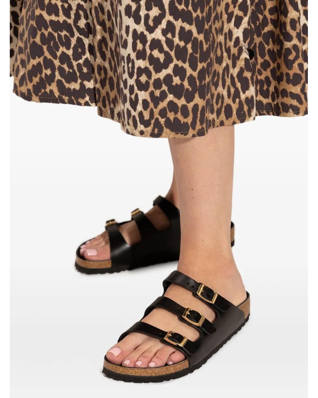 Birkenstock Black Florida D-Buckle Exquisite Sandals