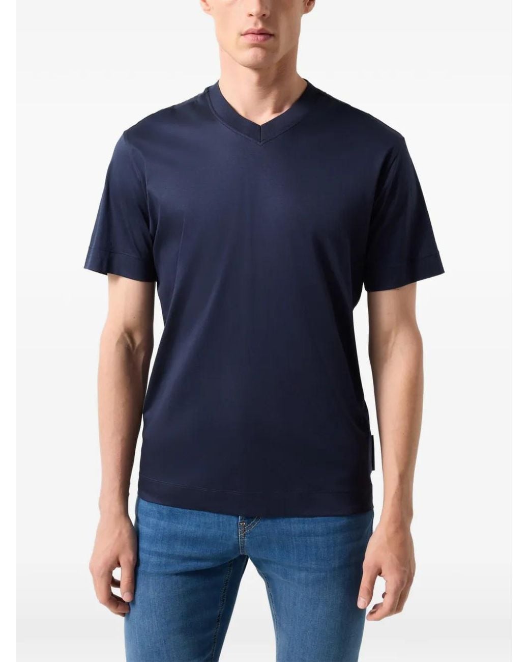 Bogner Blue Tiam V-Neck T-Shirt for men