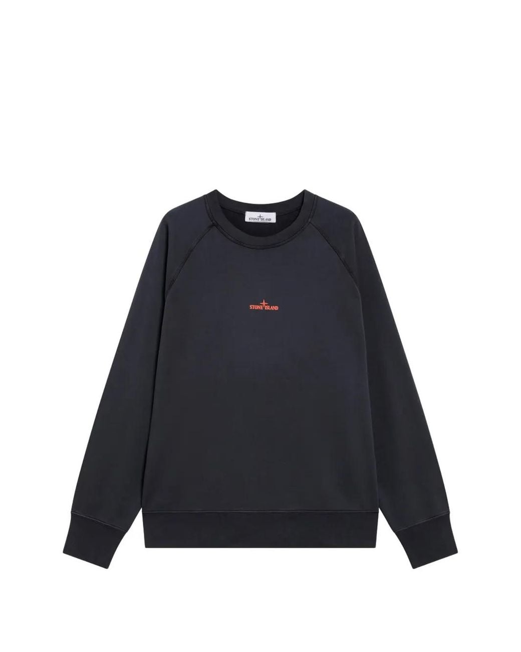 Stone Island Blue Pull À Manches Raglan Et Logo Brodé for men