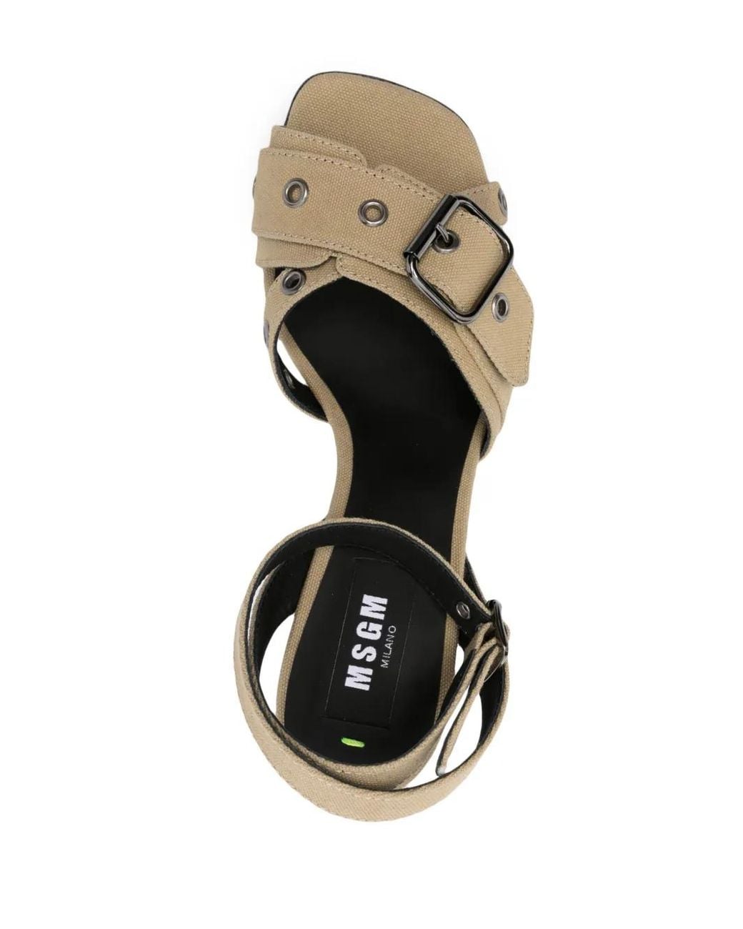 MSGM Metallic 95Mm Eyelet-Embellished Sandals