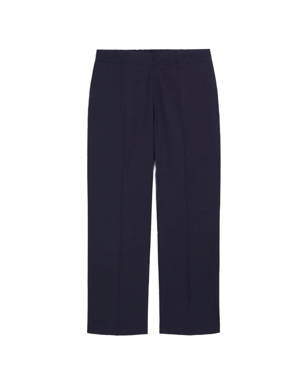 Momoní Blue Vejo Poplin Straight-Leg Trousers