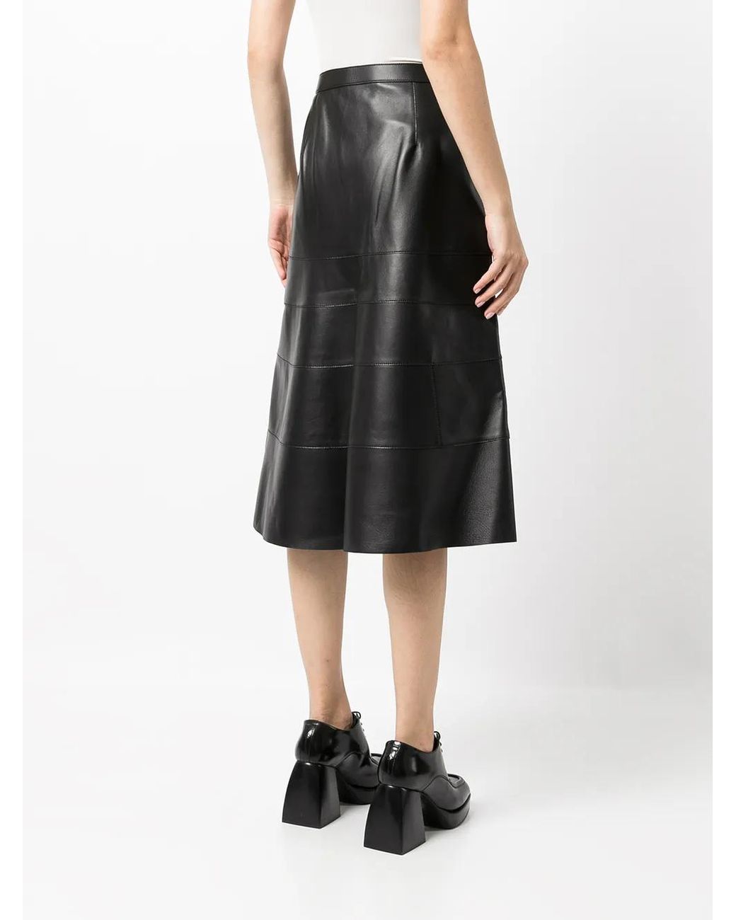 Loewe Black High-Waisted Midi Skirt