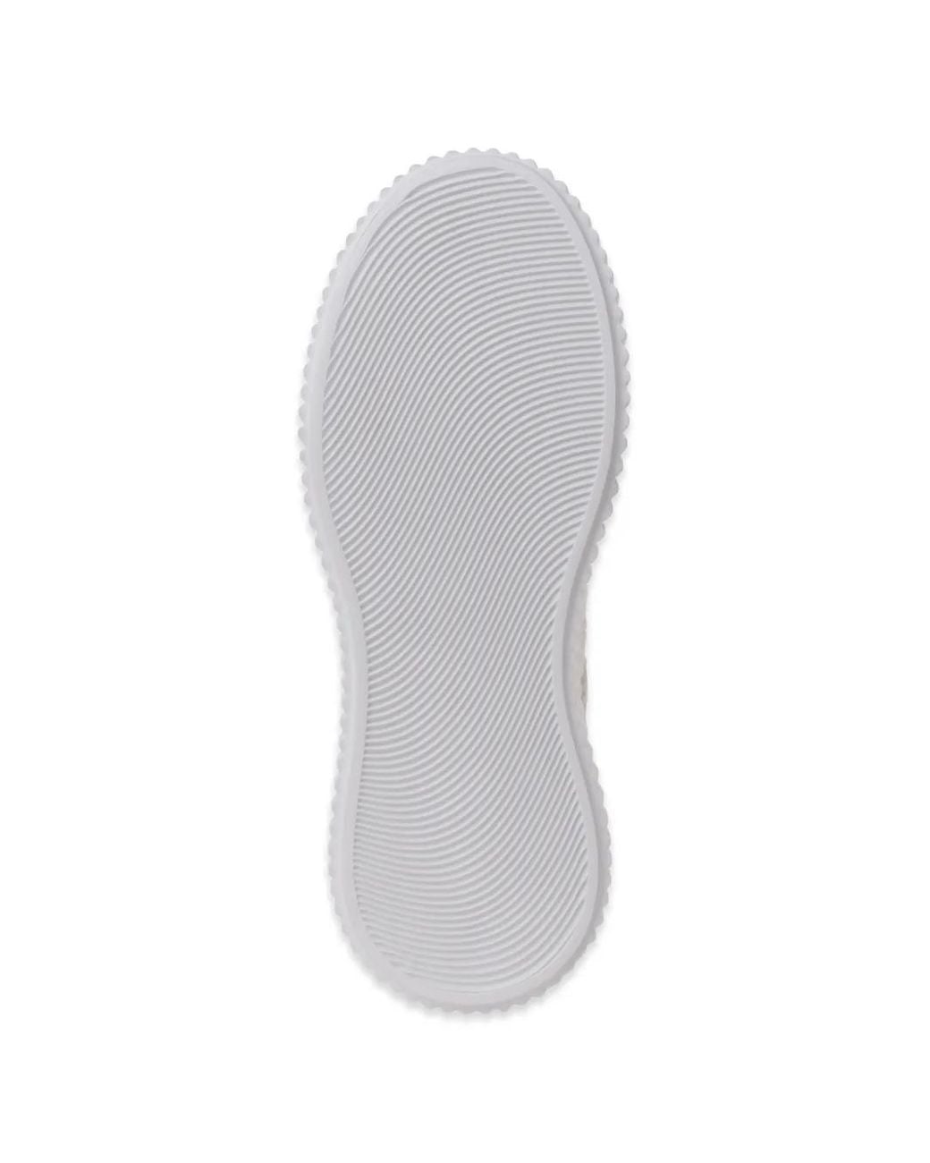 Karl Lagerfeld White Kreeper Lo Flatform Sneakers