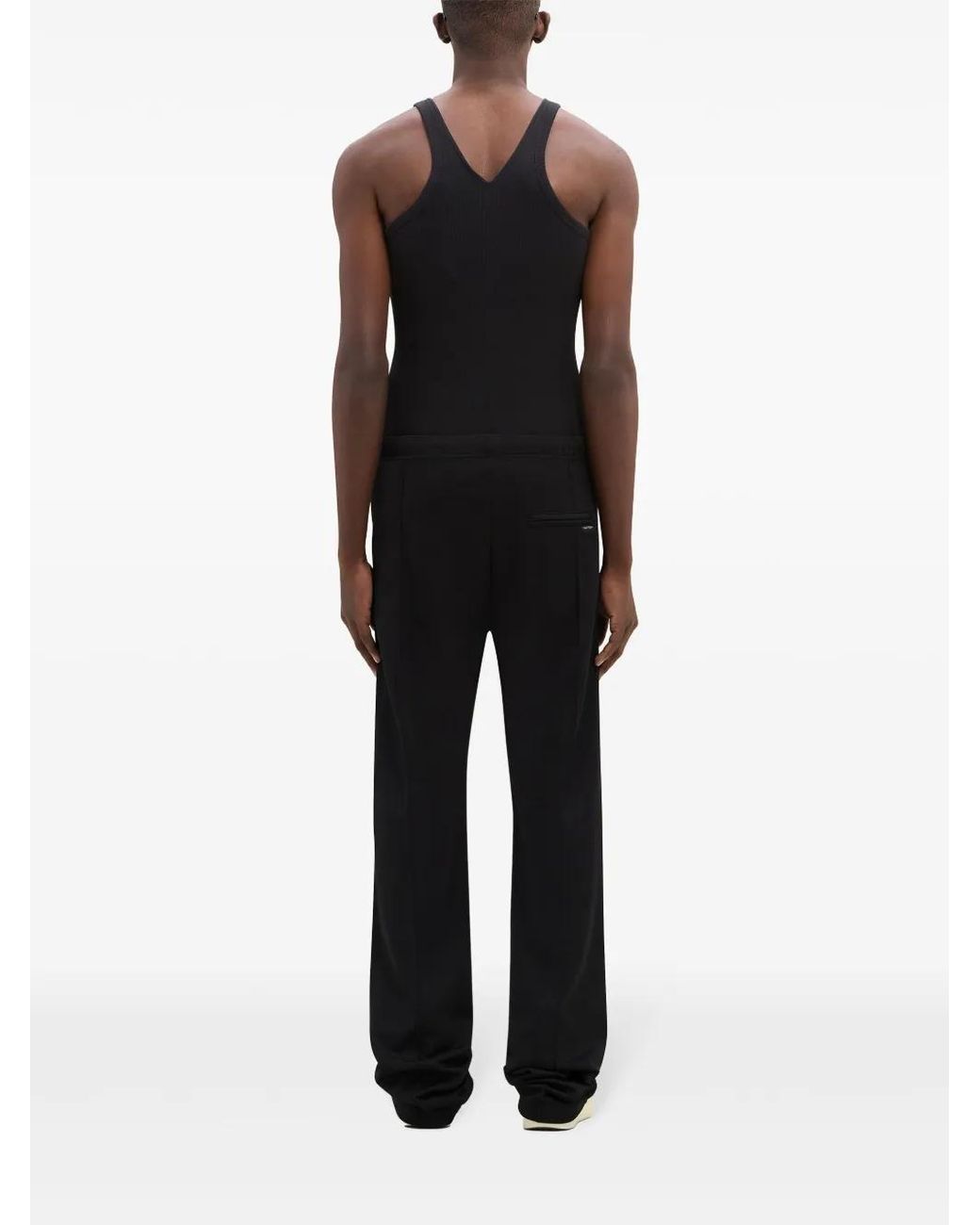 Courreges Black Straight-Leg Track Pants for men