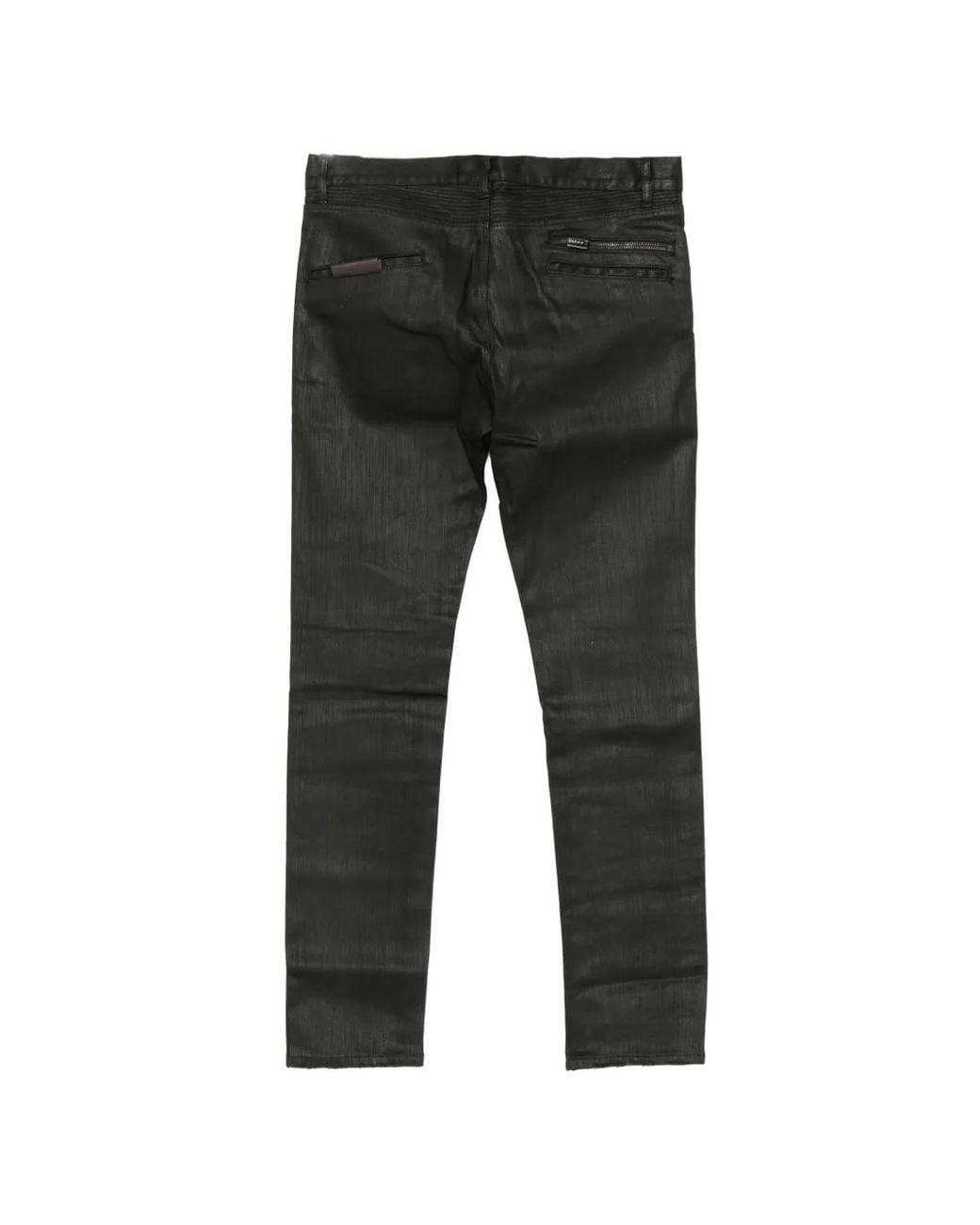 Roberto Cavalli Black Leopard-Print Metallic-Effect Jeans for men