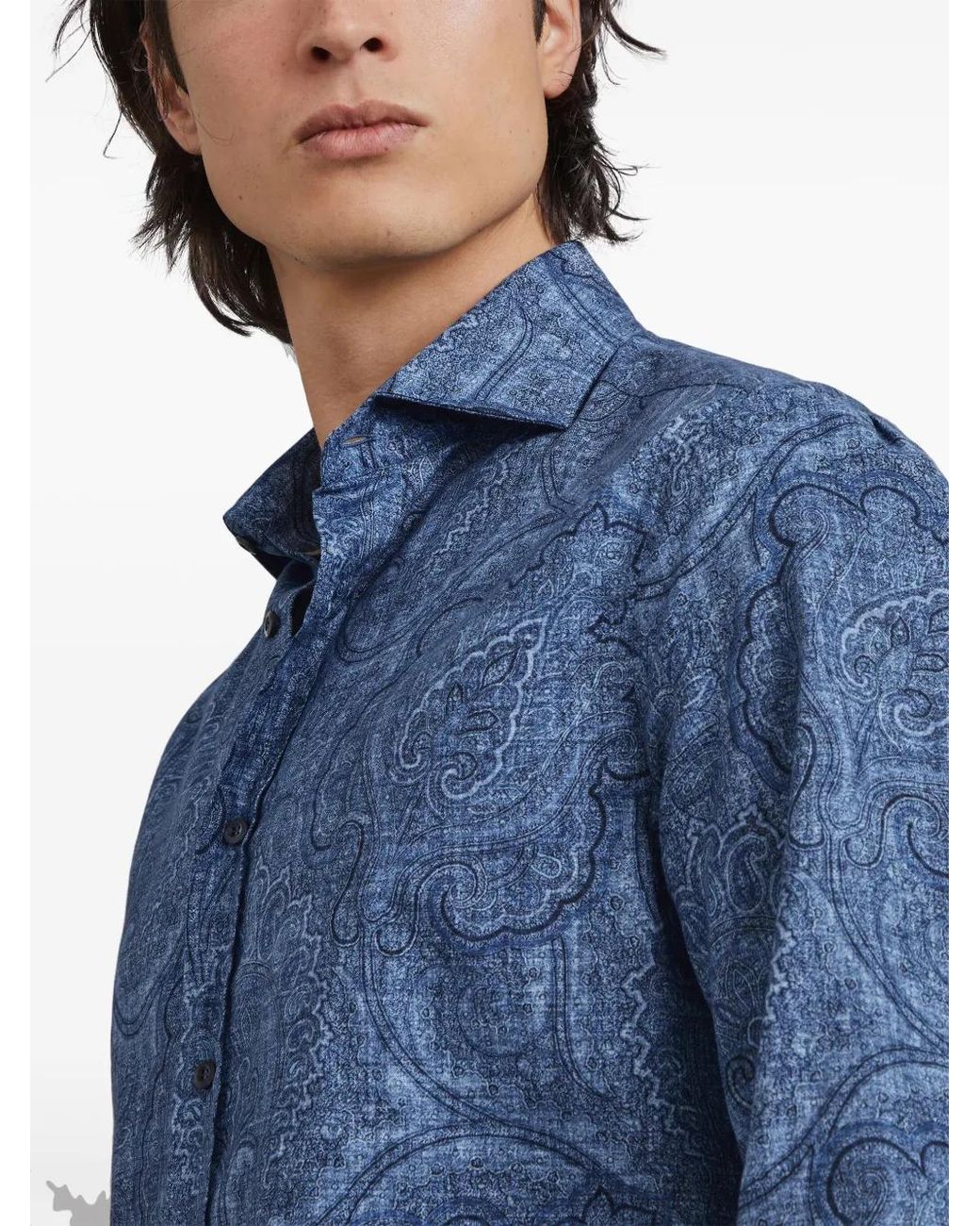 Brunello Cucinelli Blue Shirt for men