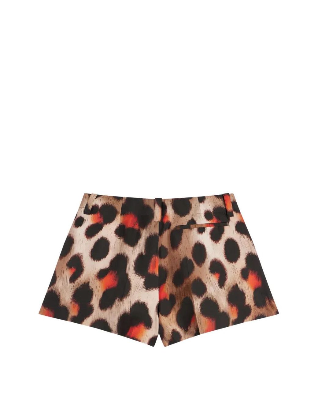 Givenchy Brown Short Pinch En Soie À Imprimé Léopard