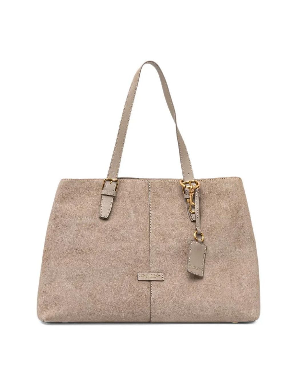 Marc O' Polo Natural Phillis Suede Buckled-Strap Tote Bag
