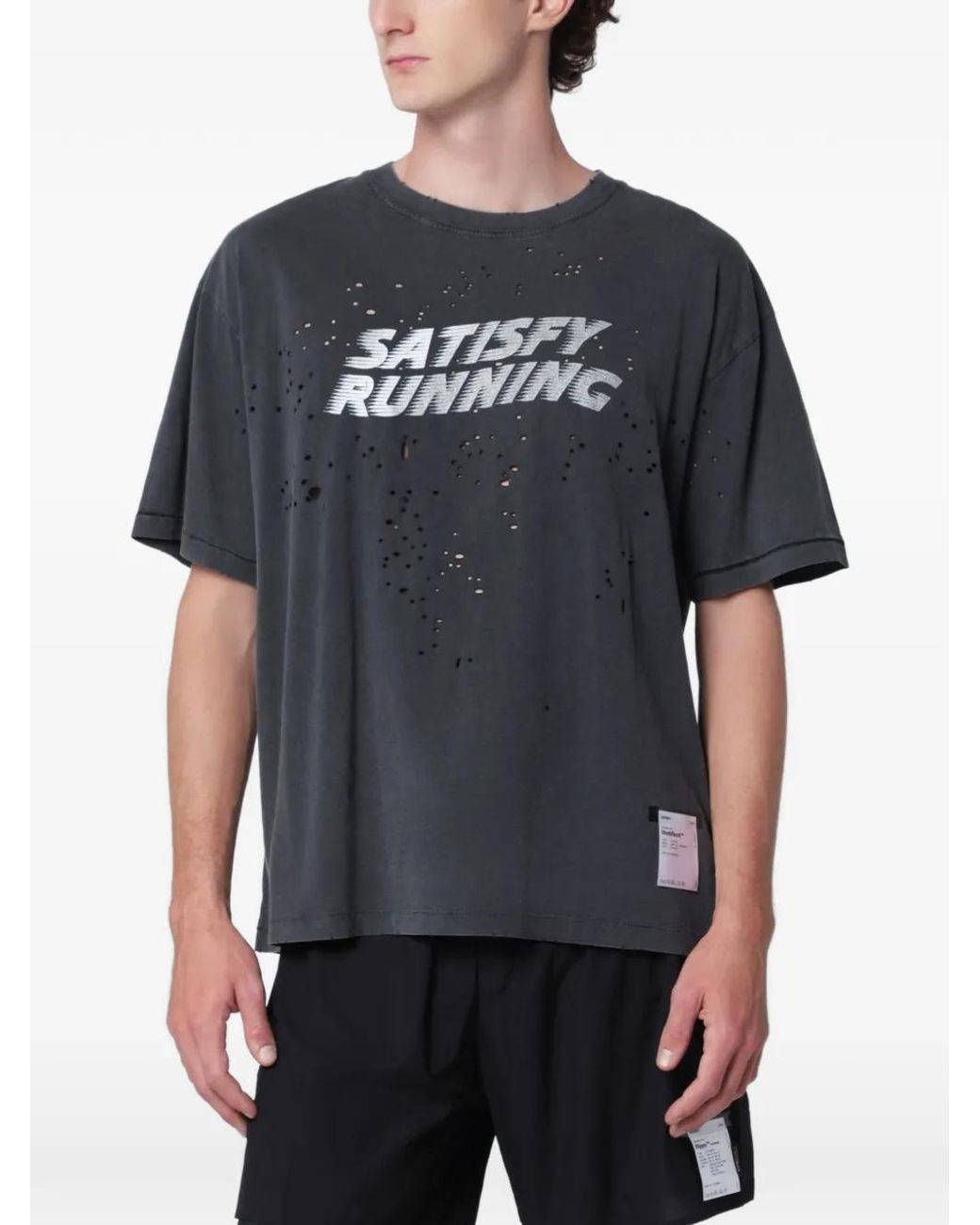 Satisfy Black Mothtech T-Shirt for men