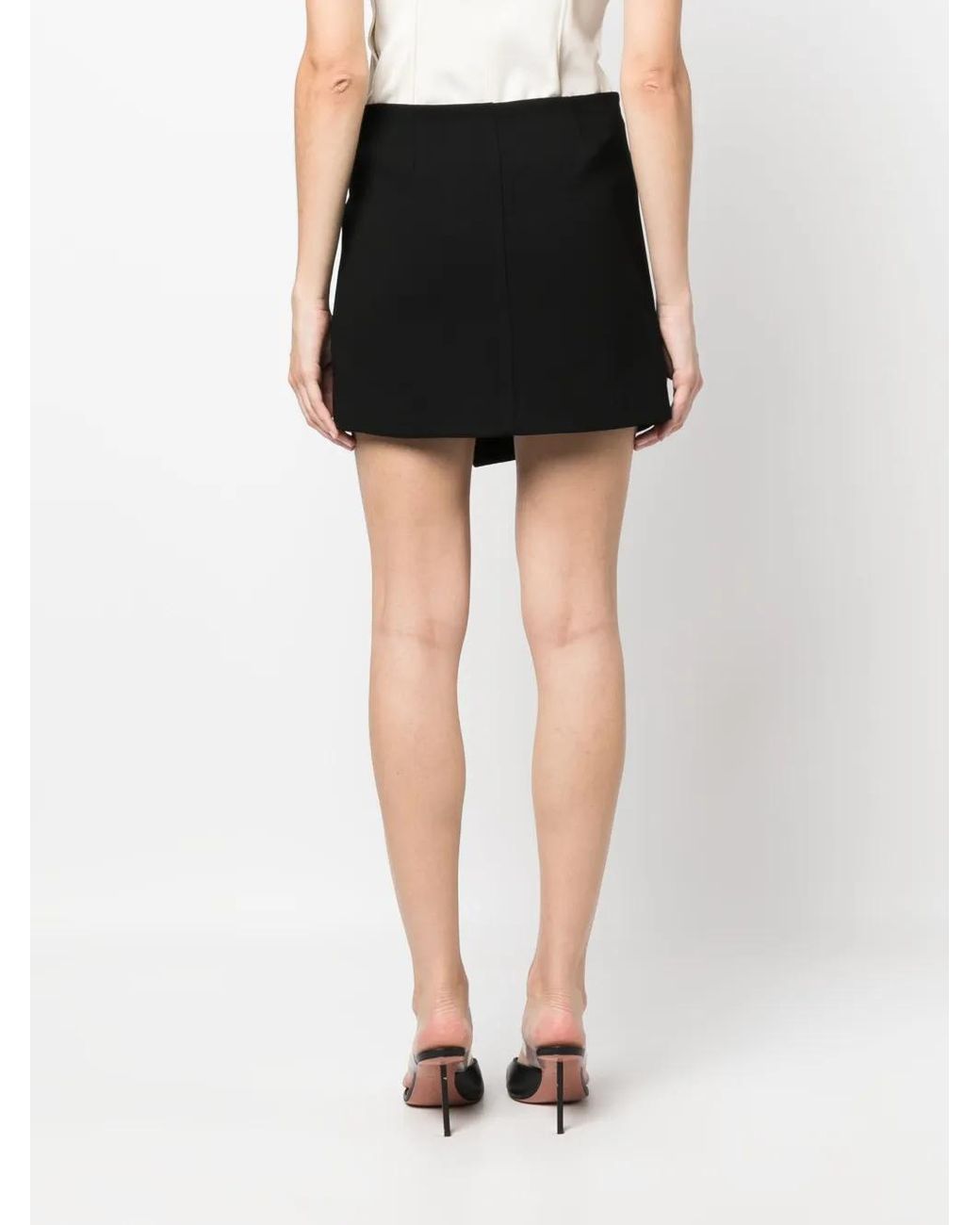 Jonathan Simkhai Black Ebony Wrap Mini Skirt