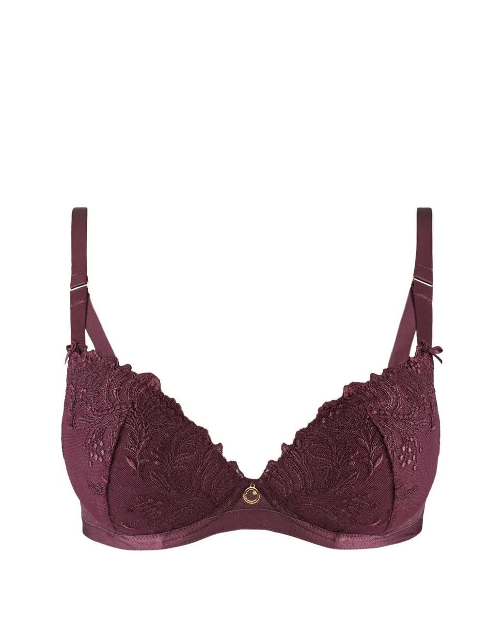 Aubade Purple Femme Passion Embroidered Push-Up Bra