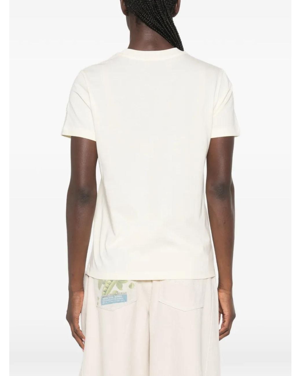Moncler White Logo-Patch T-Shirt