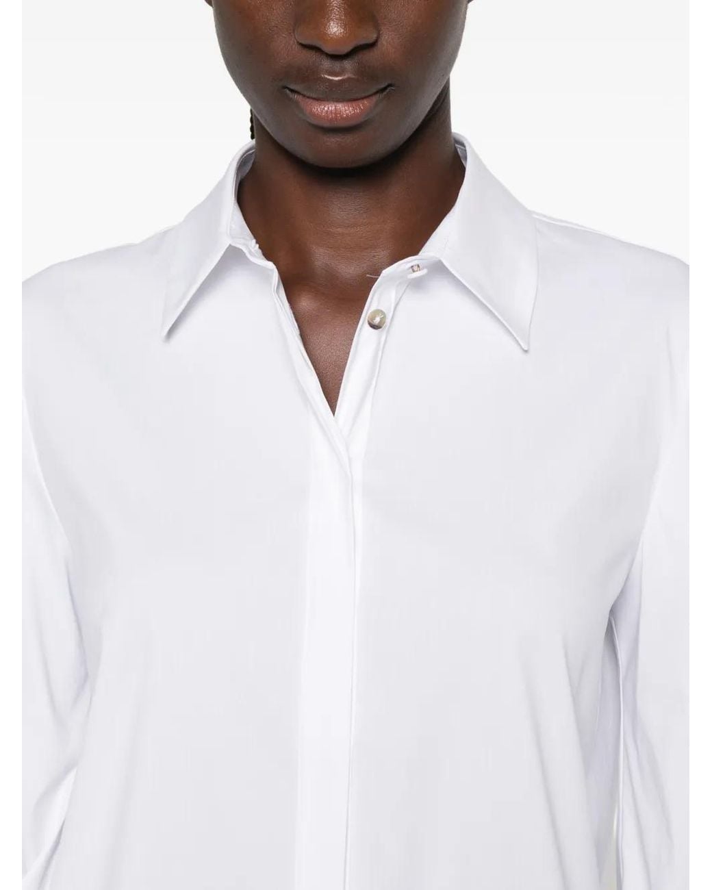 iBlues White Pleated Long-Sleeve Mini Dress