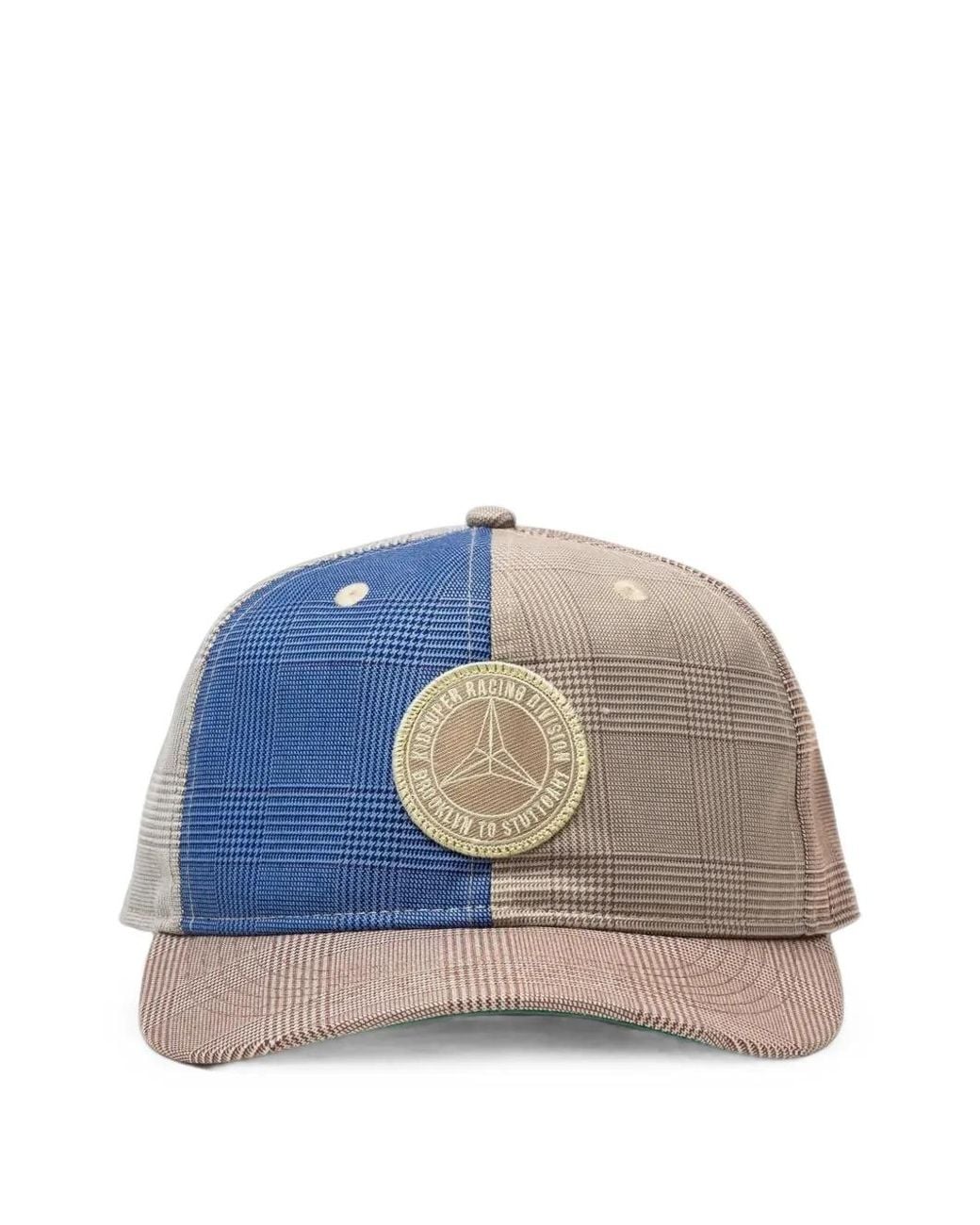 Kidsuper Blue X Mercedes-Benz Patchwork Plaid Cap