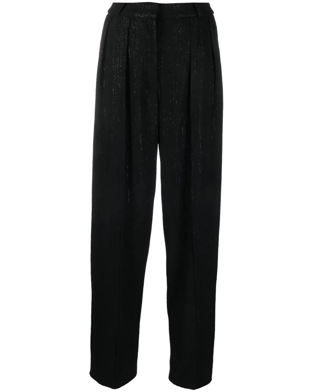 The Mannei Black 'Terras' Straight-Leg Trousers