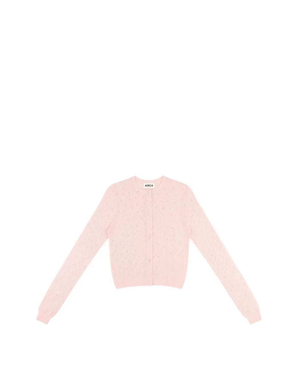 Area Pink Crystal-Embellished Cardigan