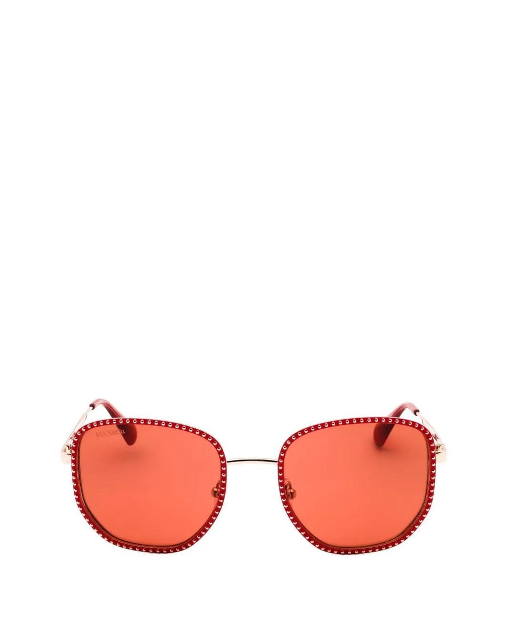 MAX&Co. Pink Crystal-Embellished Geometric-Frame Sunglasses