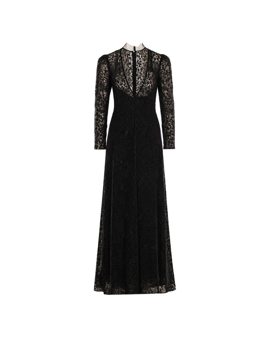 Fendi Black Millefiori Devoré Velvet Dress