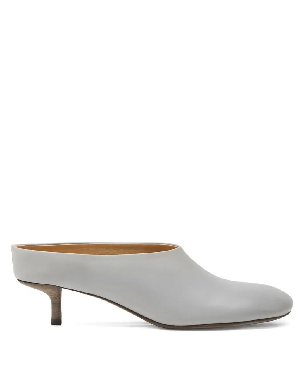 Marsèll White Cotama Leather Mules