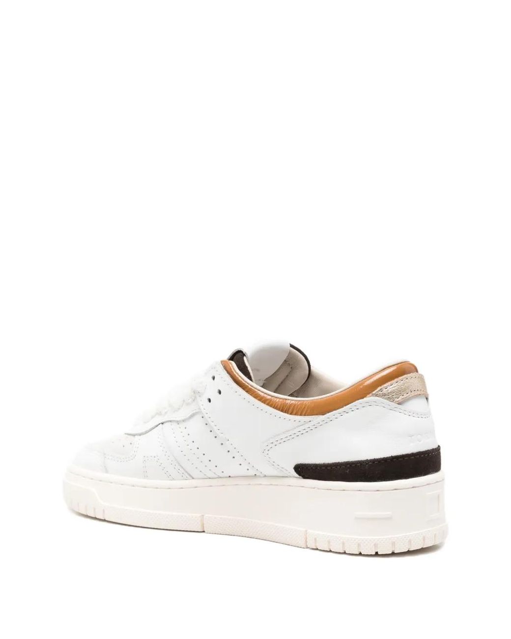 Date White Perforated Panelled Sneakers