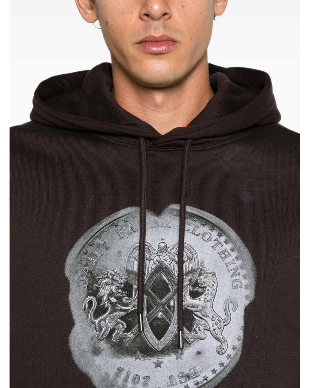 Daily Paper Brown Graphic-Print Hoodie for men
