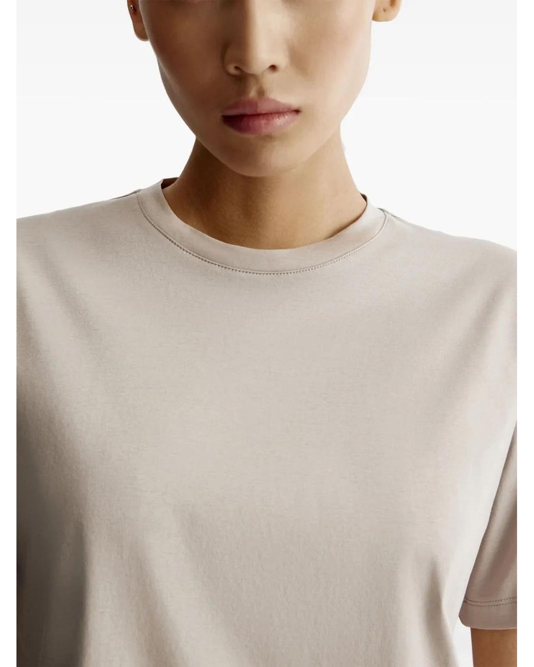 12 STOREEZ White Round-Neck Cotton T-Shirt