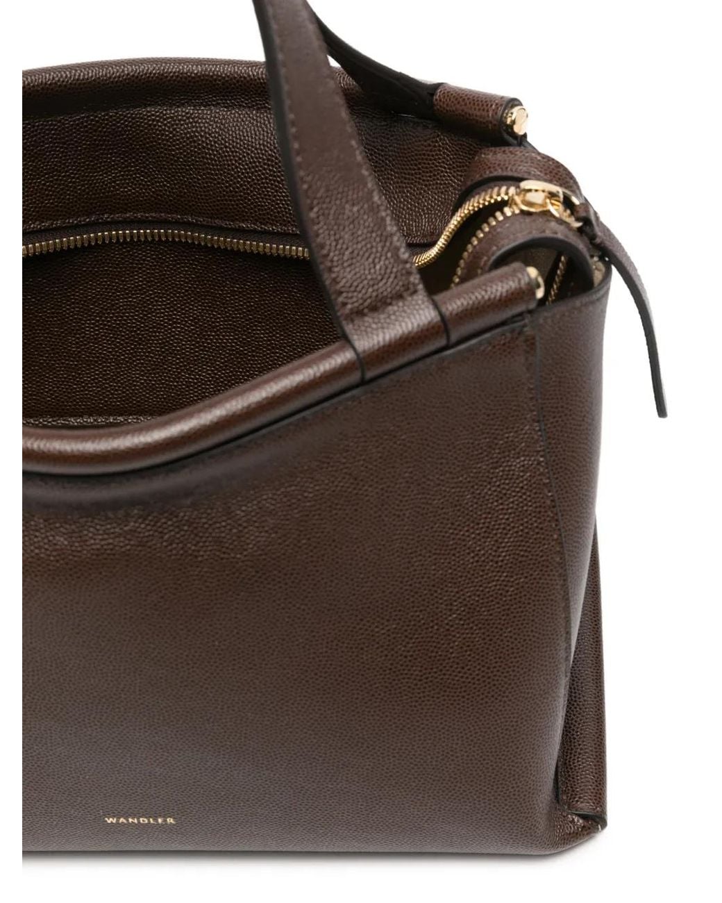 Wandler Brown Grained Leather Shoulder Bag