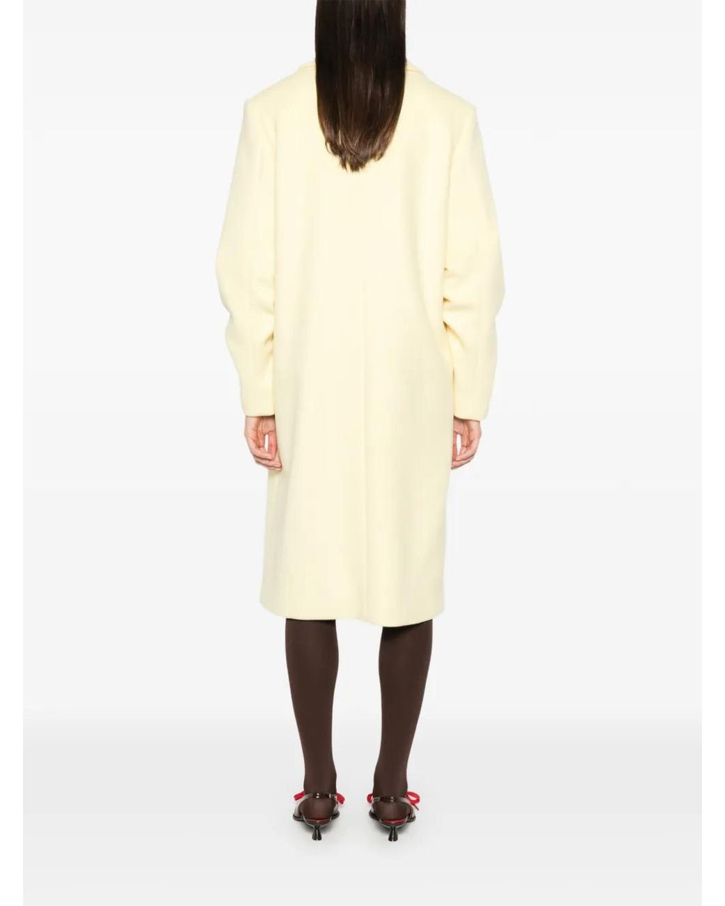 MSGM Natural Single-Breasted Coat