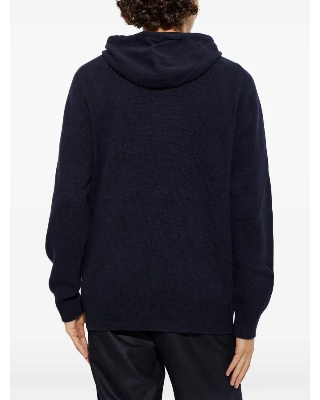 Laneus Blue Drawstring Hoodie for men