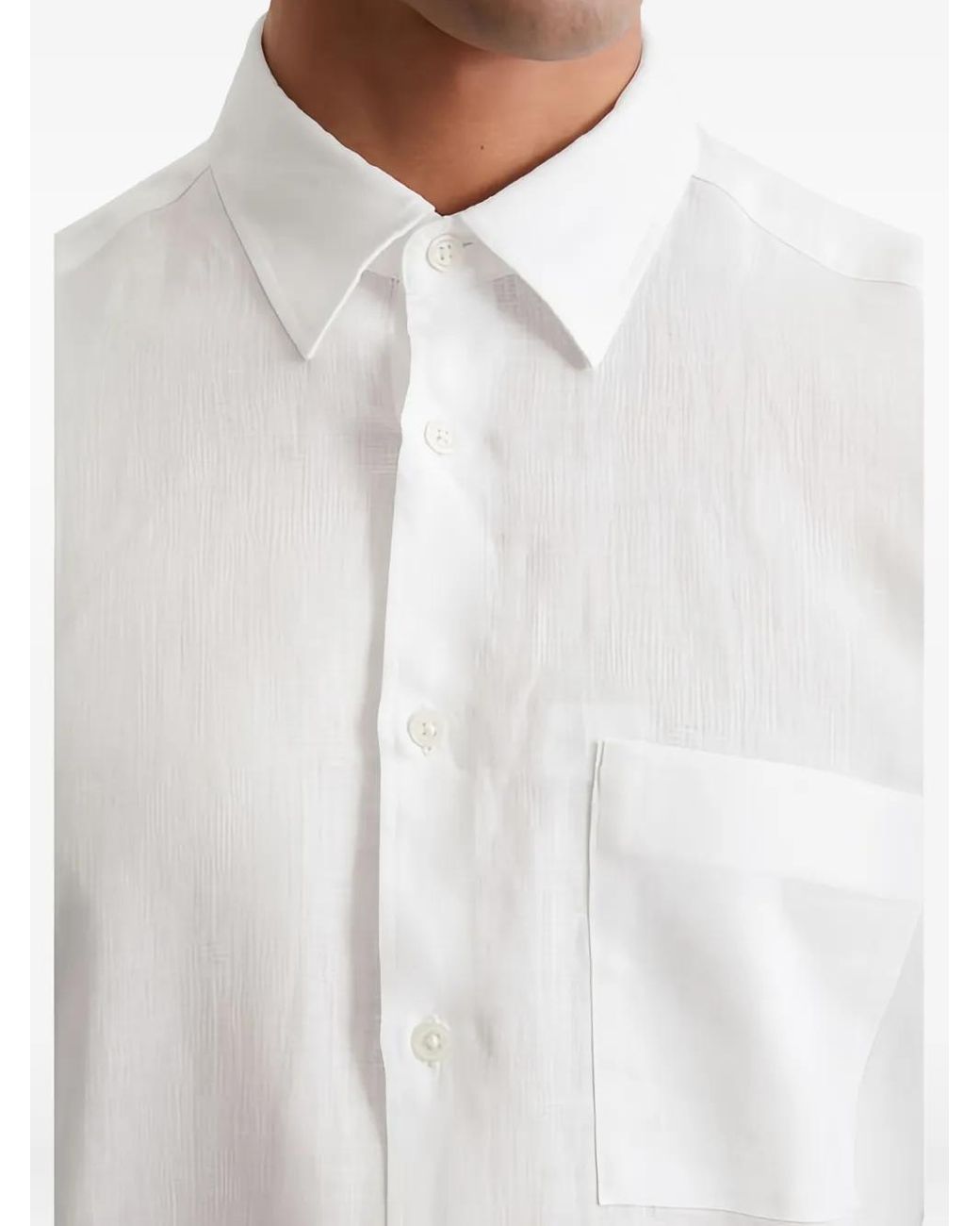 Marc O' Polo White Short-Sleeve Button-Up Shirt for men