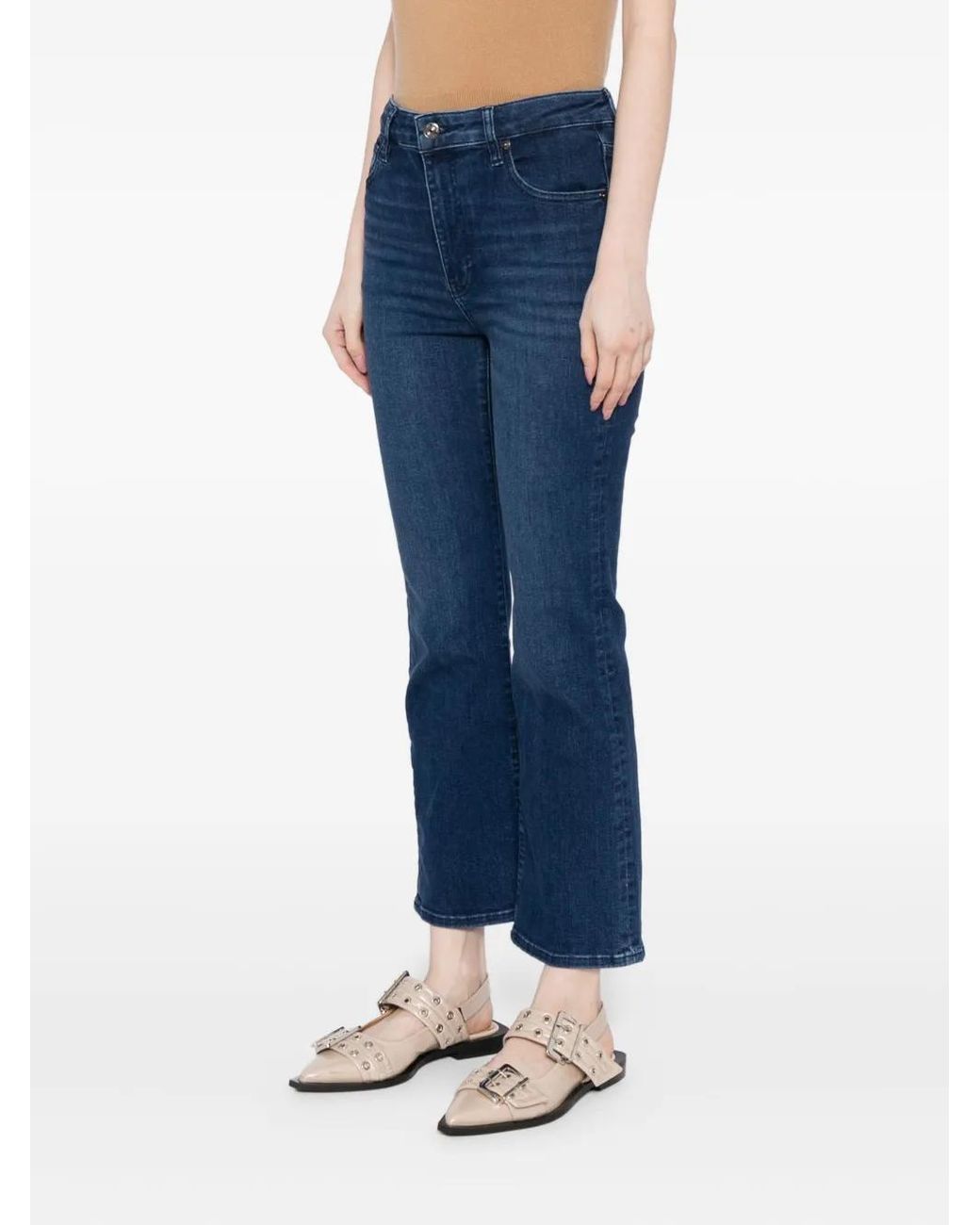 FRAME The Reboot Cropped Jeans in Blue | Lyst