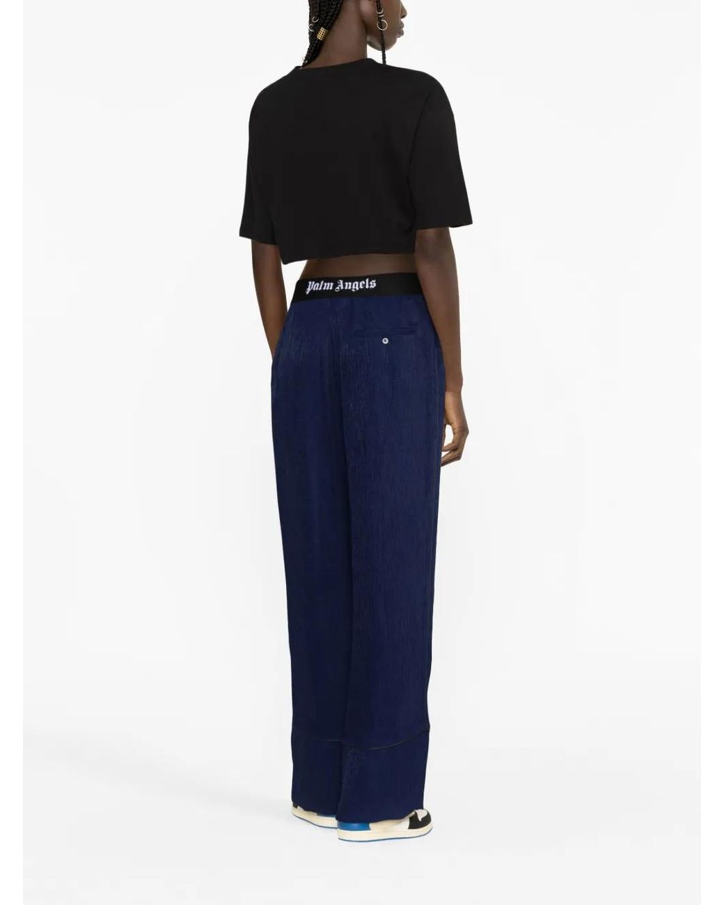 Palm Angels Blue Trousers