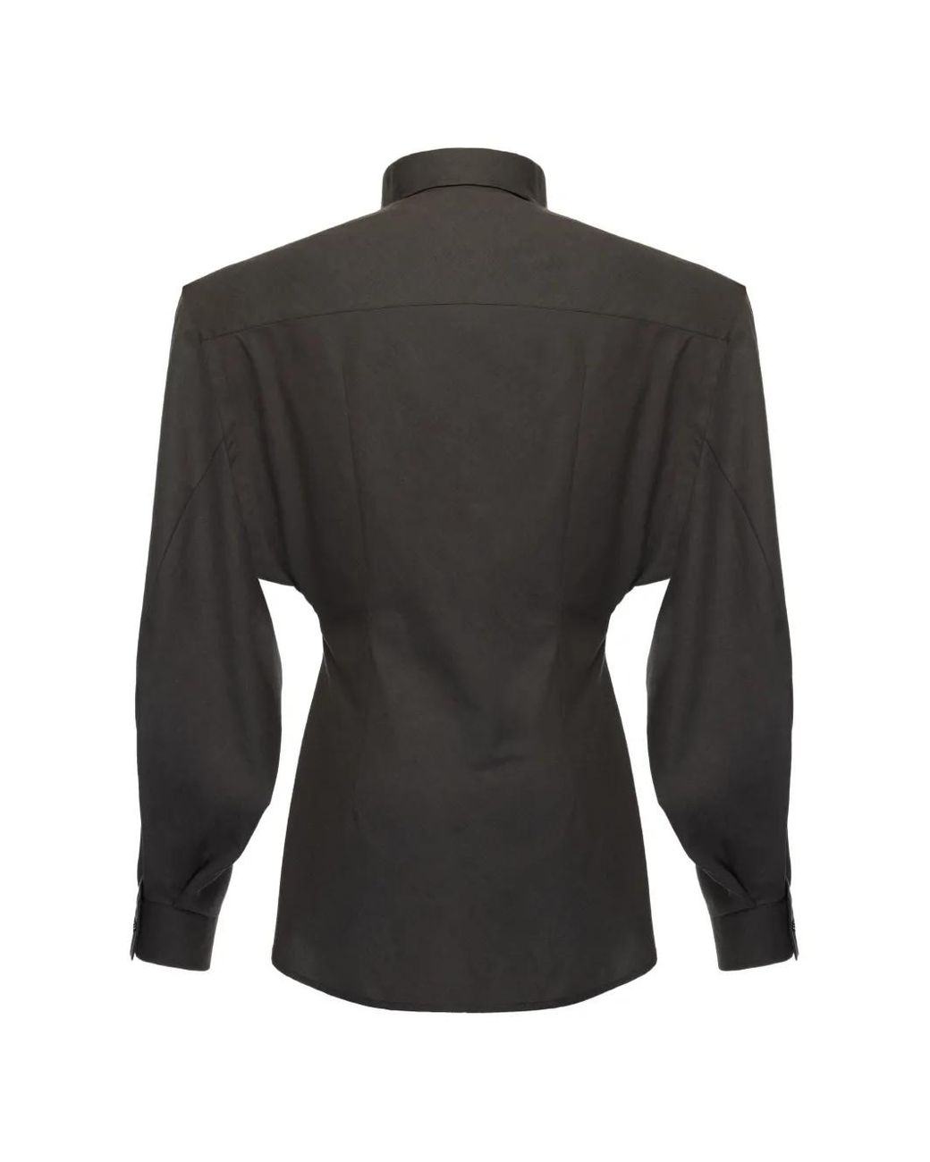 Situationist Black Button Balloon Sleeve Shirt