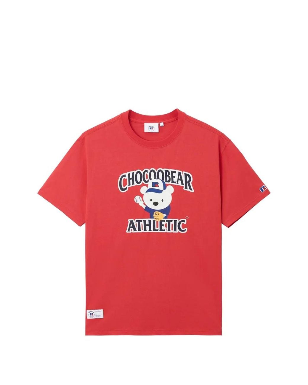 Chocoolate Red Bear-Print T-Shirt for men