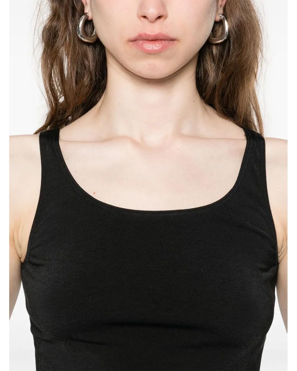Wolford Black Coton Blend Tank Top