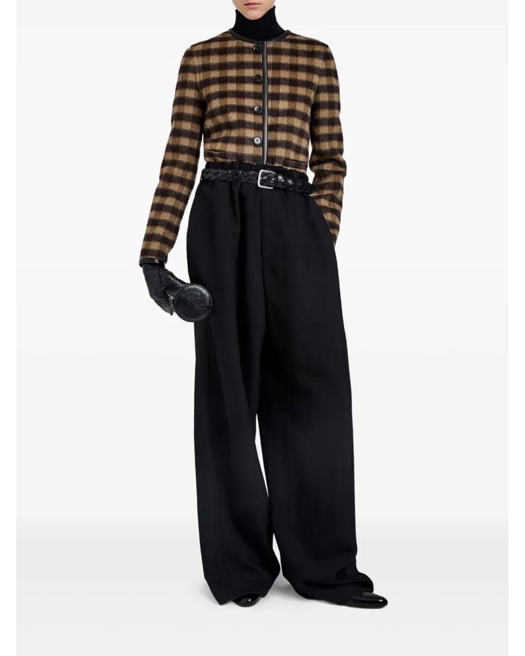 Proenza Schouler Black Checked Cropped Jacket