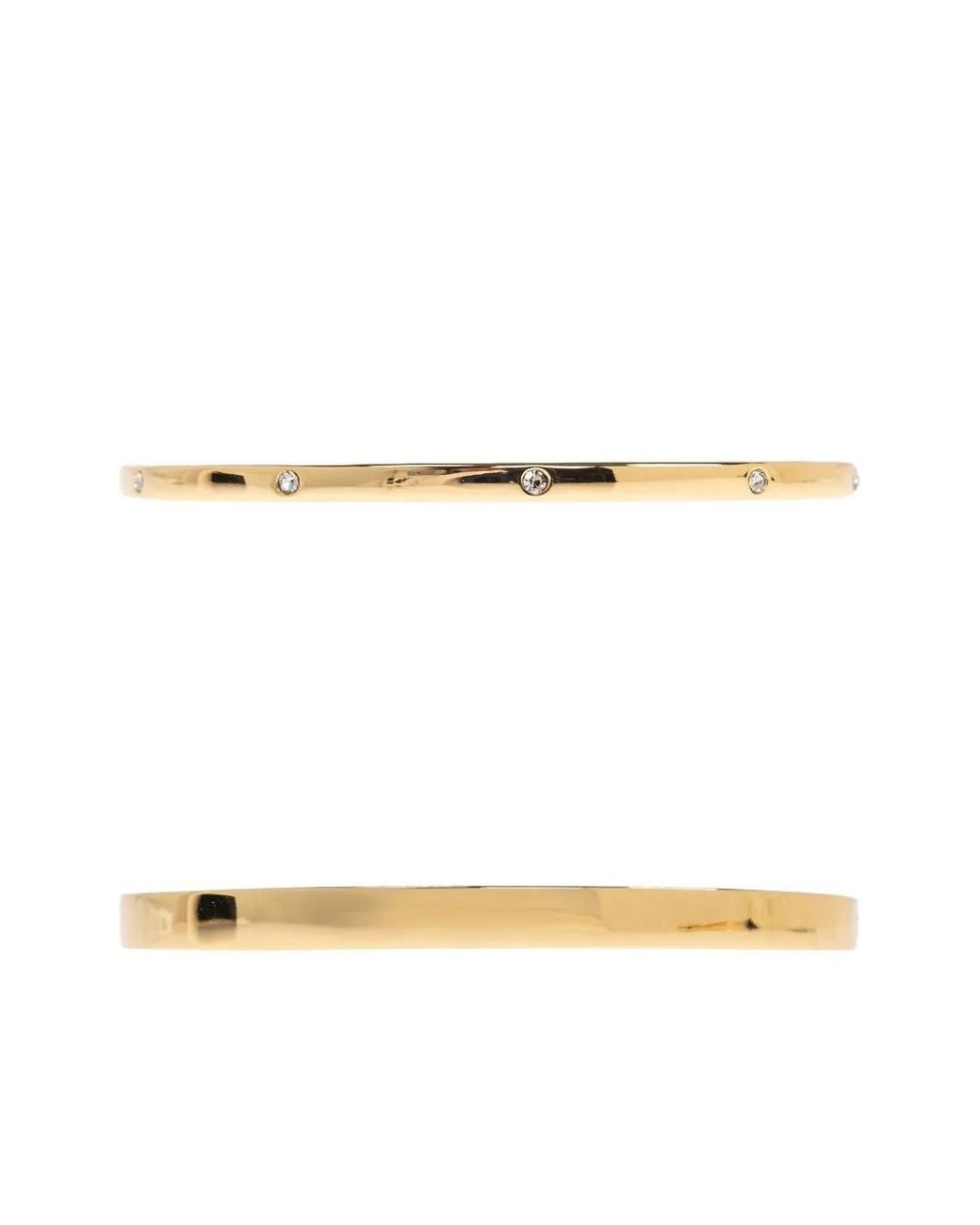 COACH White Logo-Engraved Bangles (Set Of Two)