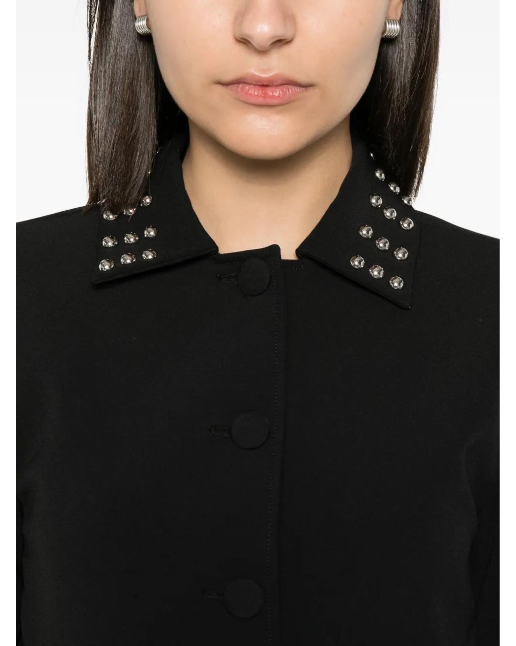 Liu Jo Black Embellished Cropped Jacket