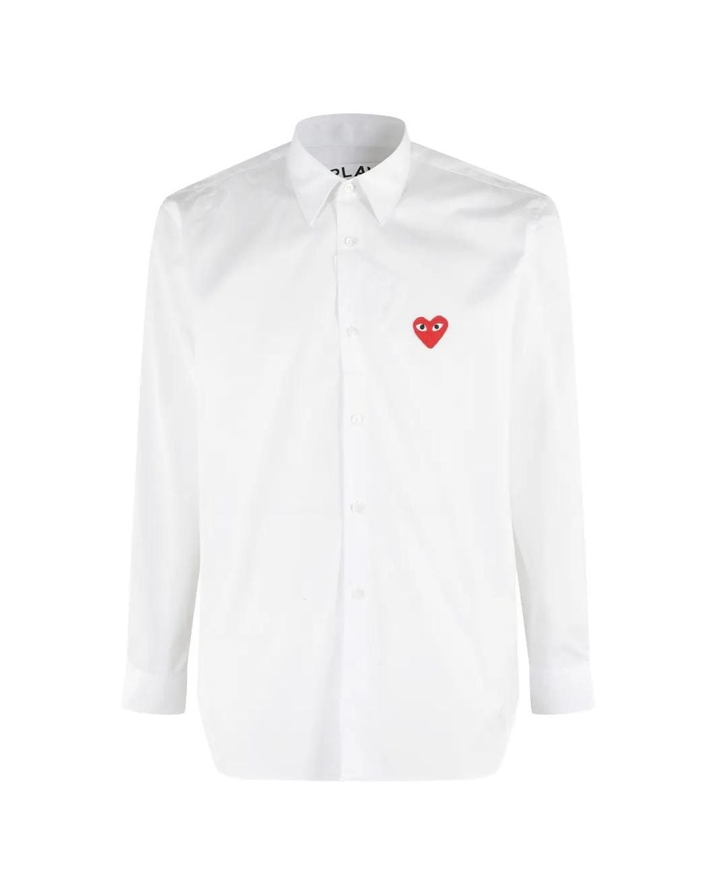 COMME DES GARÇONS PLAY White Heart-Patch Shirt for men