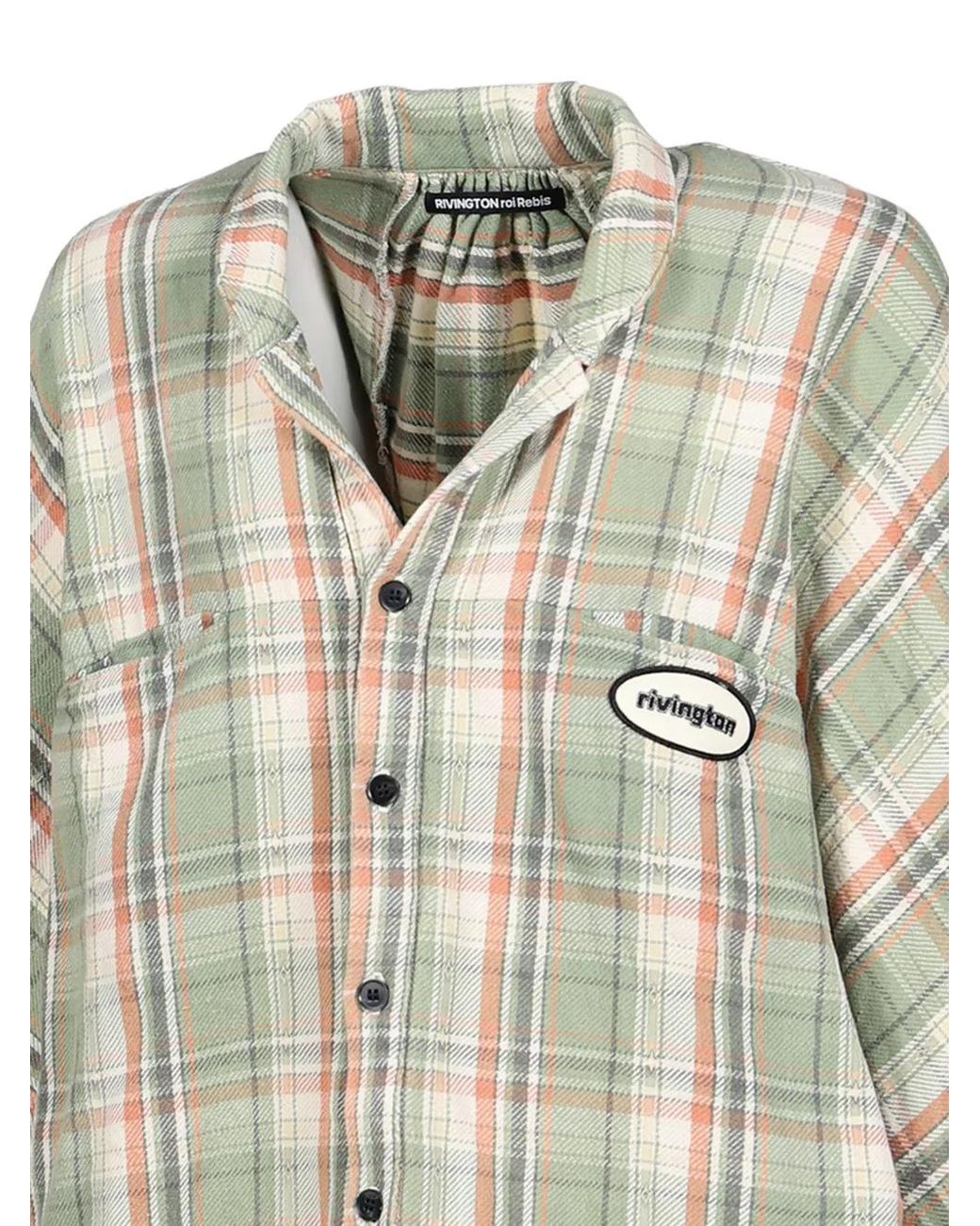 RRR123 White Nazarene Plaid-Check Shirt for men