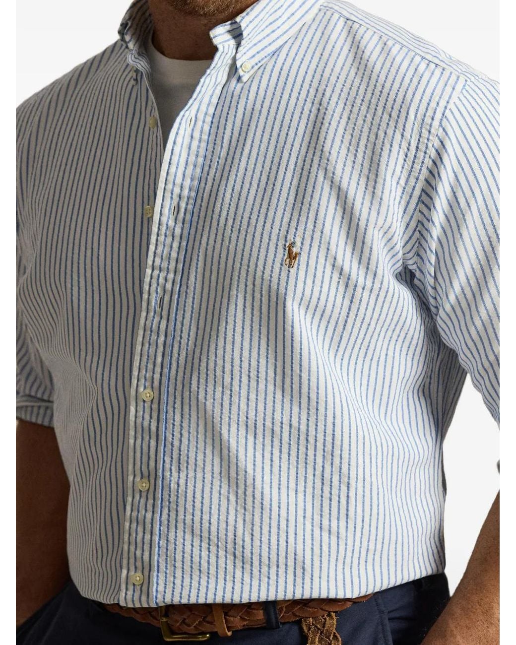 Polo Ralph Lauren White Striped Shirt for men